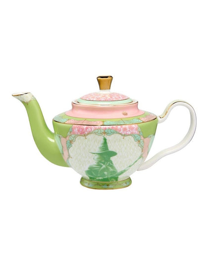 Wicked Pink Goes Good With Green Teapot With Infuser 500ml Elphaba Gift Boxed