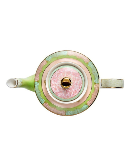 Wicked Pink Goes Good With Green Teapot With Infuser 500ml Elphaba Gift Boxed