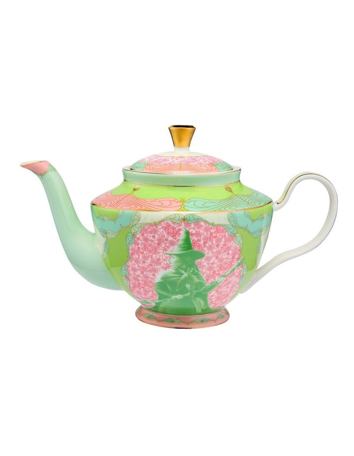 Wicked Pink Goes Good With Green Teapot With Infuser 1L Elphaba Gift Boxed