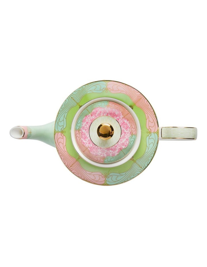 Wicked Pink Goes Good With Green Teapot With Infuser 1L Elphaba Gift Boxed
