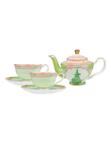 Wicked Pink Goes Good With Green 5 Piece Tea Set Elphaba Gift Boxed