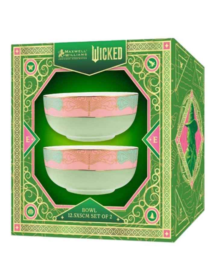 Wicked Pink Goes Good With Green Bowl 12.5x5cm Set of 2 Elphaba Gift Boxed