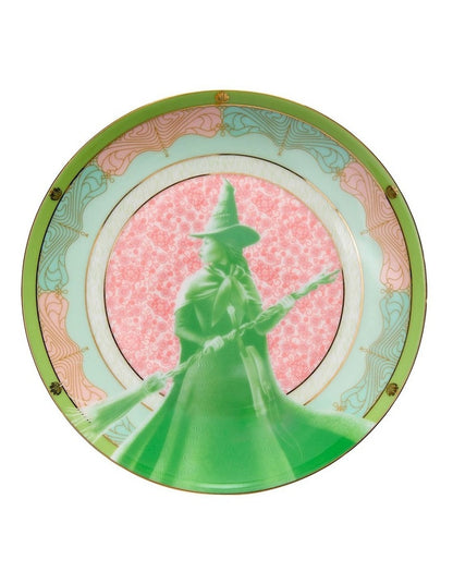 Wicked Pink Goes Good With Green Coupe Plate 19.5cm Elphaba Gift Boxed