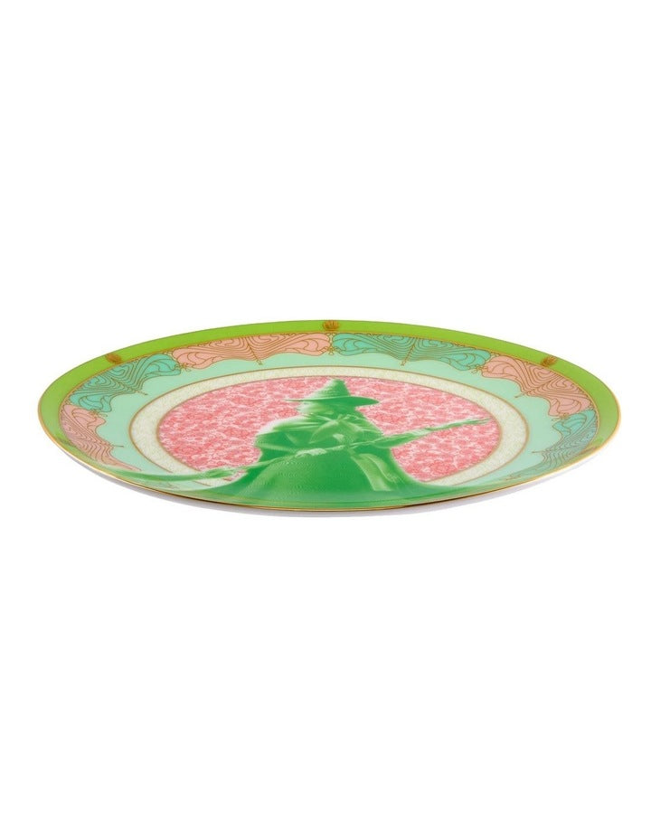 Wicked Pink Goes Good With Green Coupe Plate 19.5cm Elphaba Gift Boxed
