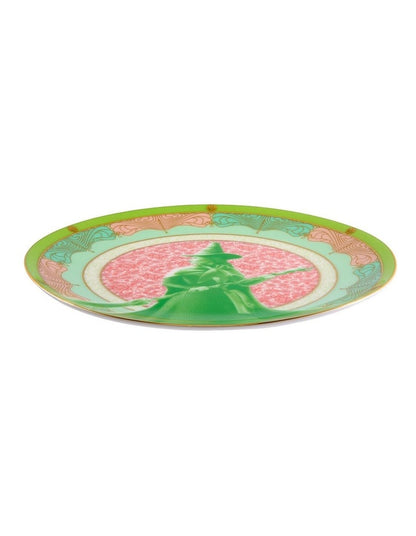 Wicked Pink Goes Good With Green Coupe Plate 19.5cm Elphaba Gift Boxed
