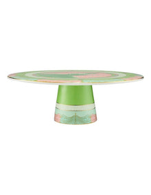 Wicked Pink Goes Good With Green Footed Cake Stand 28cm Elphaba Gift Boxed