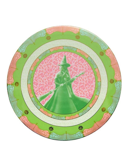 Wicked Pink Goes Good With Green Footed Cake Stand 28cm Elphaba Gift Boxed