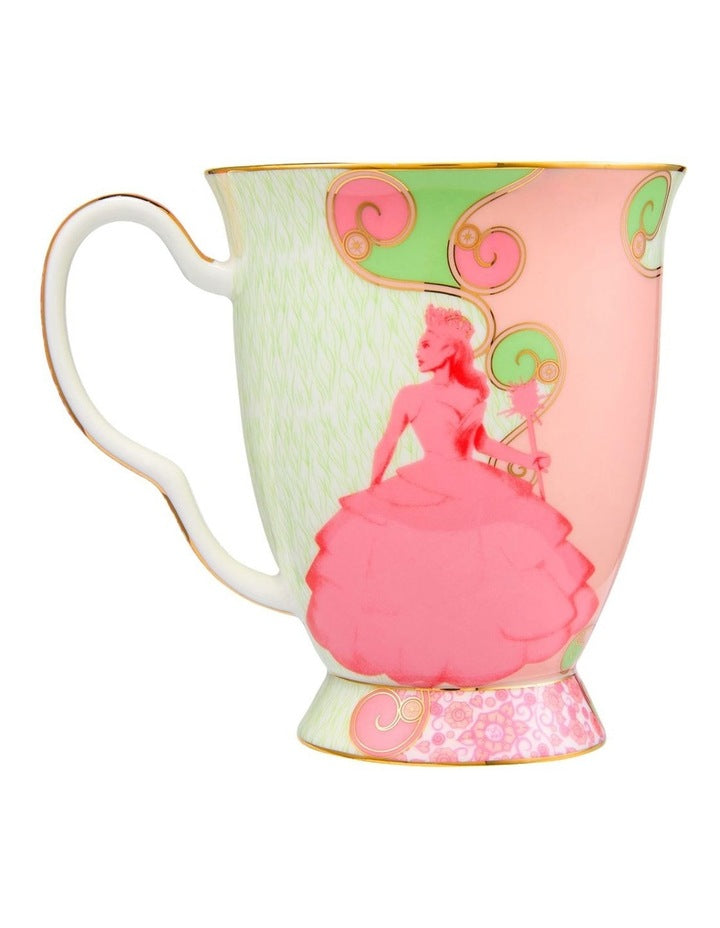 Wicked Pink Goes Good With Green Footed Mug 300ml Glinda Gift Boxed