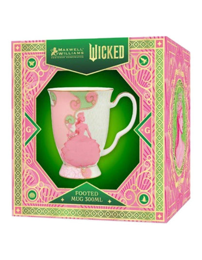 Wicked Pink Goes Good With Green Footed Mug 300ml Glinda Gift Boxed