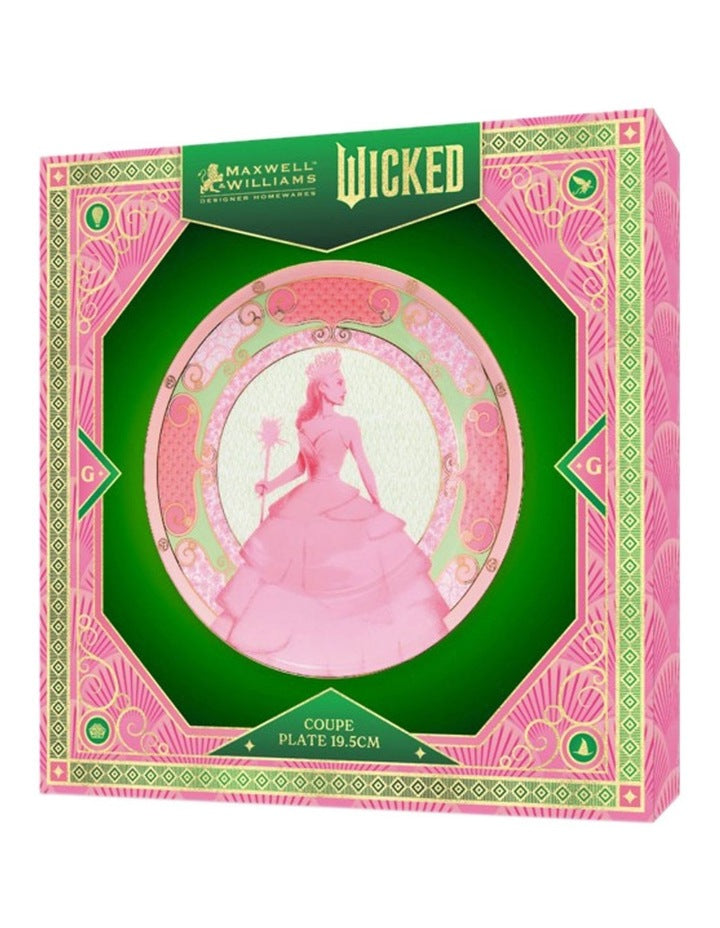 Wicked Pink Goes Good With Green Coupe Plate 19.5cm Glinda Gift Boxed