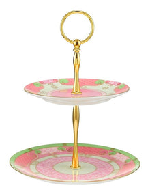 Wicked Pink Goes Good With Green 2 Tiered Cake Stand Glinda Gift Boxed