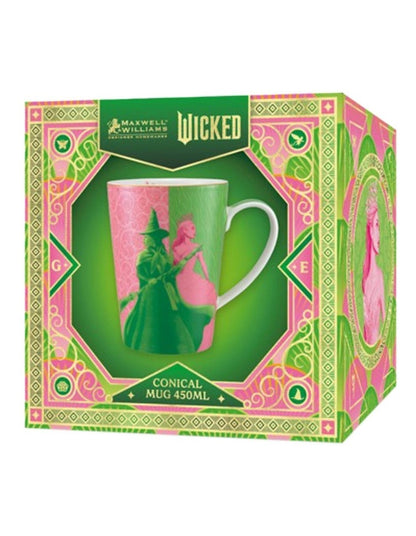 Wicked Magical Conical Mug 450ml Pink & Green Forever Gift Boxed
