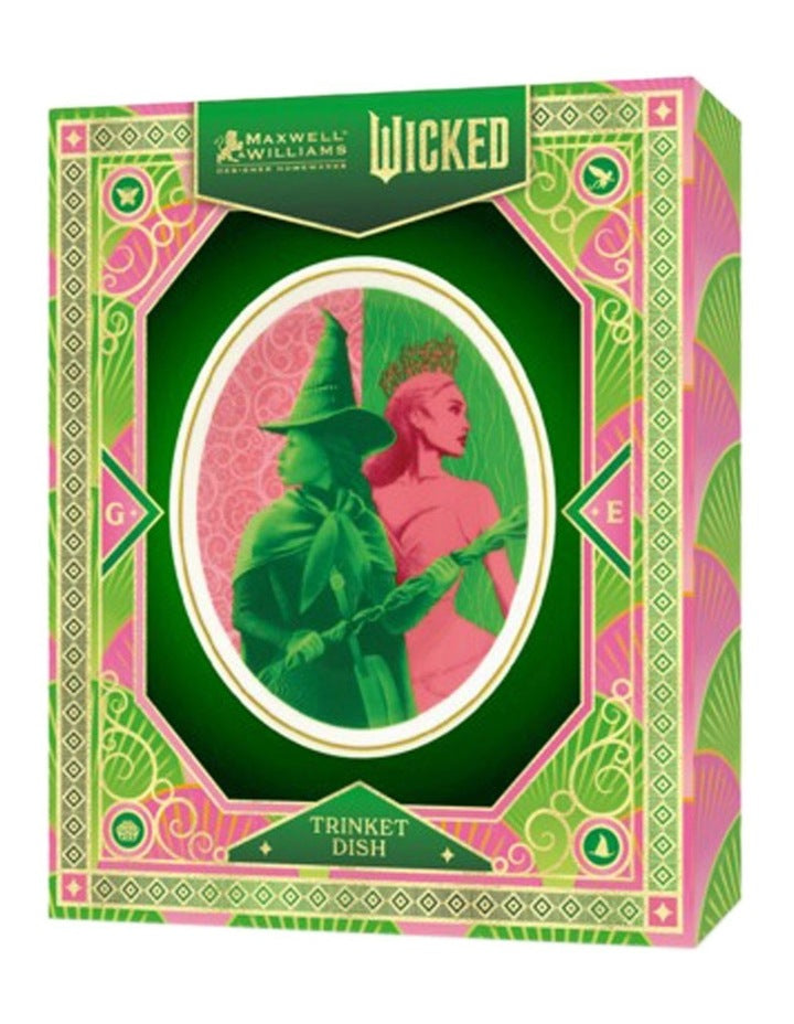 Wicked Magical Trinket Dish 11.5cm Pink & Green Forever Gift Boxed