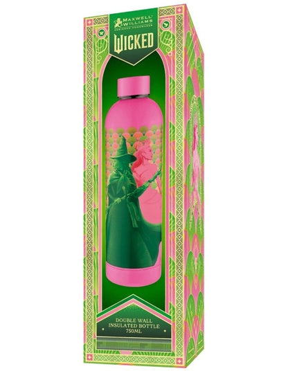 Wicked Magical Double Wall Insulated Bottle 750ml Pink & Green Forever Gift Boxed