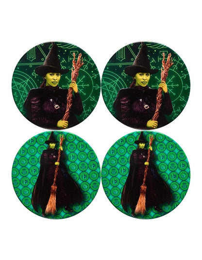 Wicked Magical Ceramic Coaster 10cm Set of 4 Elphaba Gift Boxed