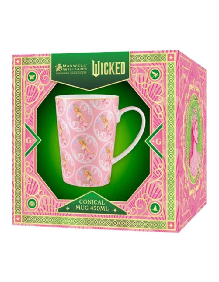 Wicked Magical Conical Mug 450ml Glinda in Bubble Gift Boxed in Pink