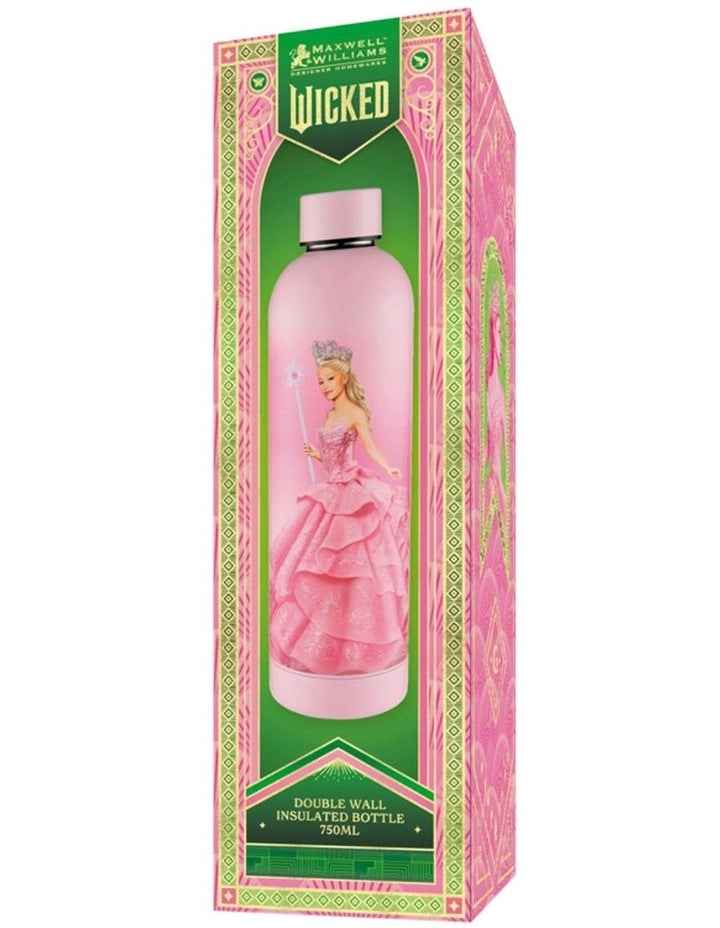 Wicked Magical Double Wall Insulated Bottle 750ml Glinda Gift Boxed in Pink