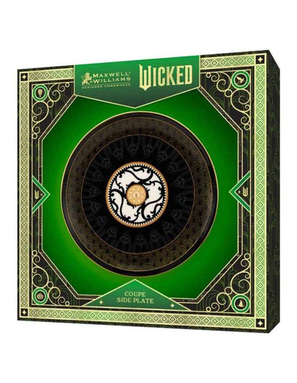Wicked Magical Coupe Side Plate 19cm Welcome To Oz Gift Boxed in Black