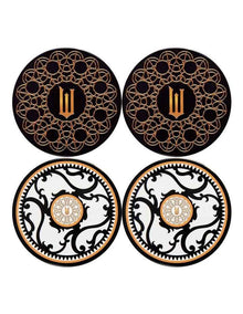 Wicked Magical Ceramic Coaster 10cm Set of 4 Welcome To Oz Gift Boxed in Black