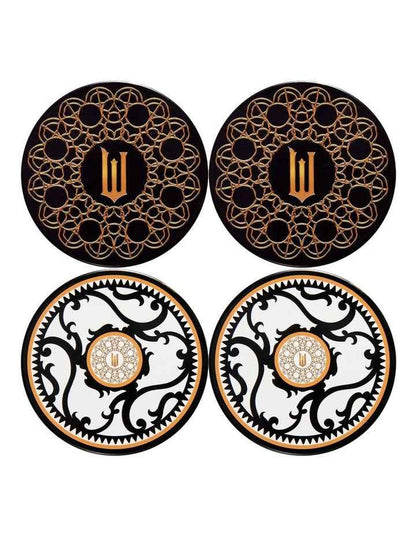 Wicked Magical Ceramic Coaster 10cm Set of 4 Welcome To Oz Gift Boxed in Black