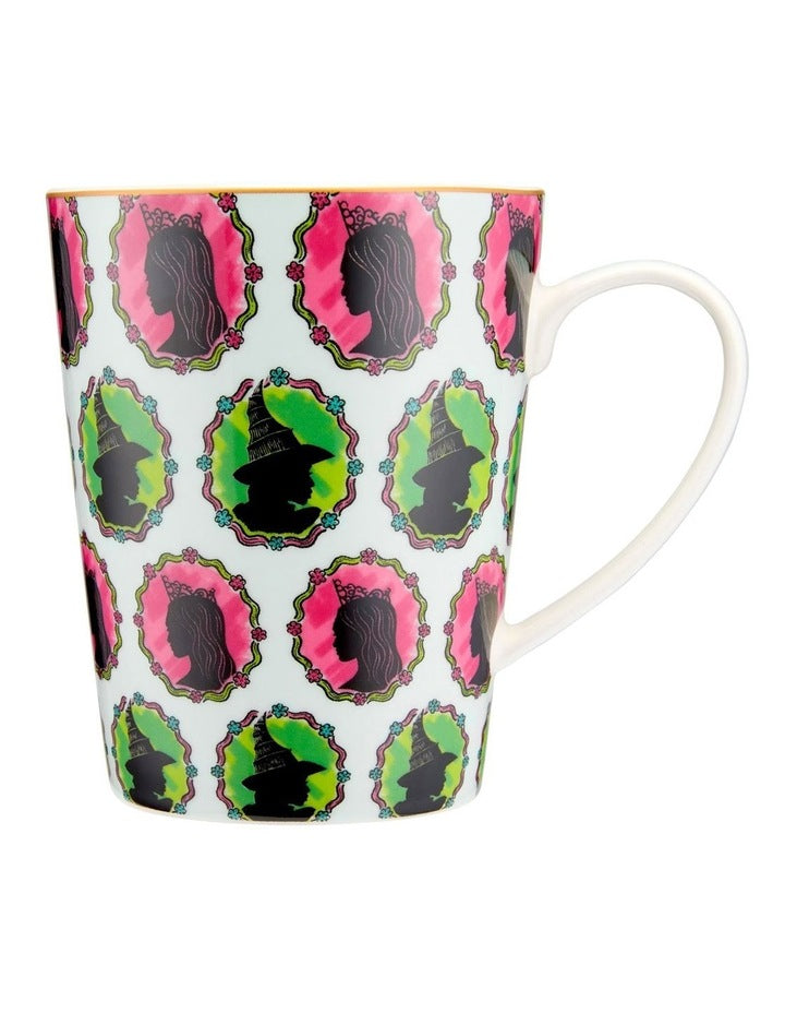 Wicked Magical Conical Mug 450ml Elphaba & Glinda Icons Gift Boxed in Pink/Green