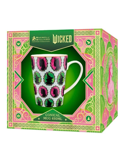 Wicked Magical Conical Mug 450ml Elphaba & Glinda Icons Gift Boxed in Pink/Green