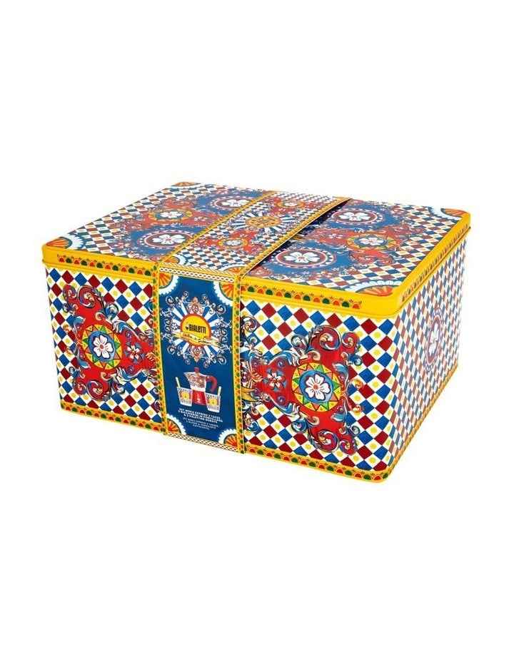 Bialetti Dolce & Gabbana Moka 2 Cup Espresso Maker and Coffee Cups Gift Set