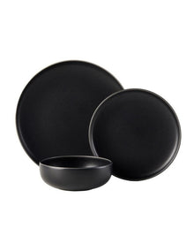 Mikkie 12 Piece Dinner Set in Black