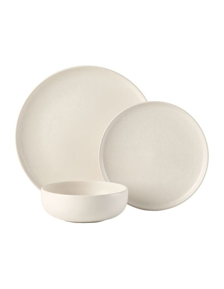 Mikkie 12 Piece Dinner Set in Soft White