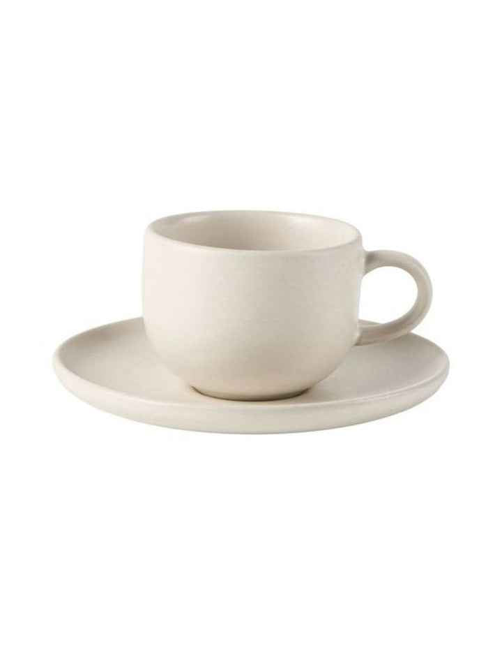 Mikkie Espresso Cup And Saucer in Soft White