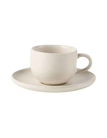 Mikkie Espresso Cup And Saucer in Soft White