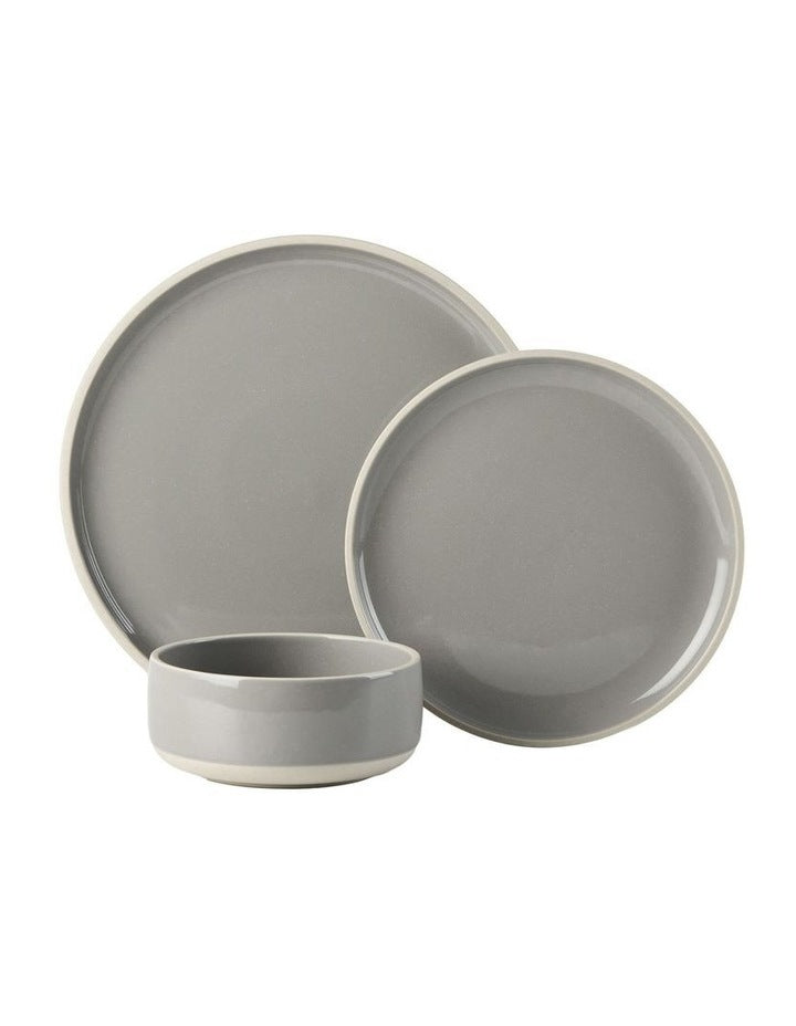 Lucie Dinner Set 12Piece  in Taupe