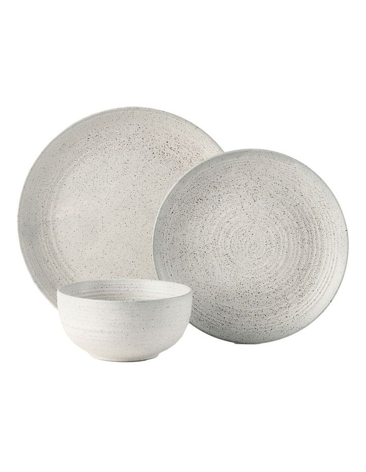 Jamie Dinner Set 12 Piece in Stone