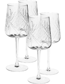 Jonnie Wine Glass Set 4 Piece in Traditional Clear