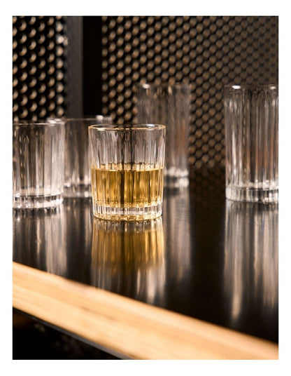 Jonnie Tumbler Set of 4 in Linear Clear
