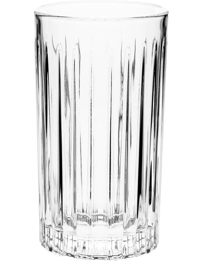Jonnie High Ball Glass Set Of 4 in Linear Clear