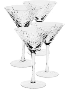 Jonnie Martini Glass Set Of 4 in Traditional Clear