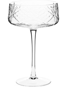 Jonnie Coupe Glass Set Of 4 in Traditional Clear