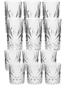 Jonnie Glass Set Of 12 in Traditional Clear