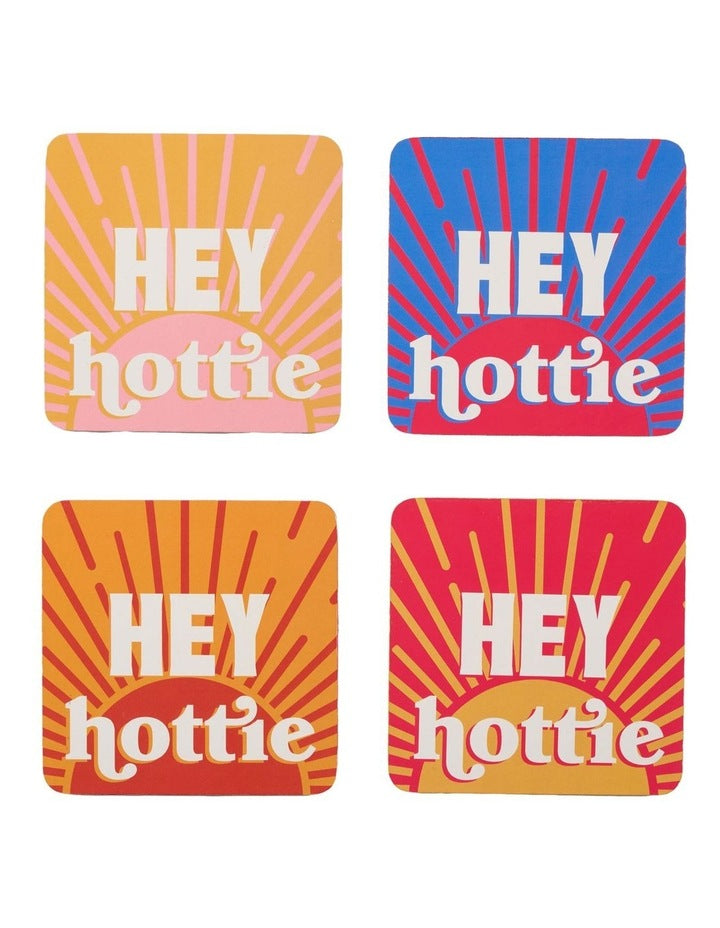 Sunnie Coasters 4 Pack in Hey Hottie