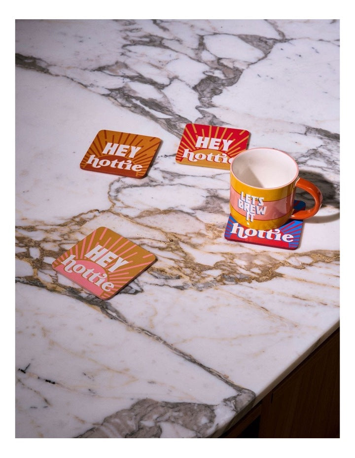 Sunnie Coasters 4 Pack in Hey Hottie