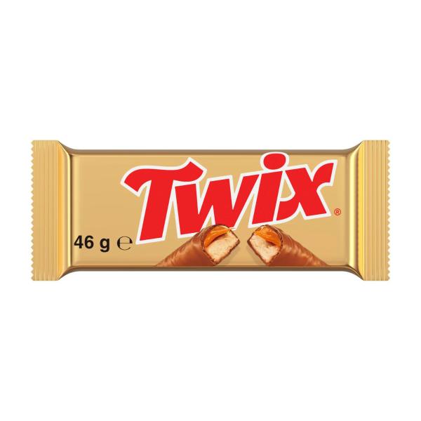 TWIX MILK CHOCOLATE BAR CARAMEL BISCUIT 46G