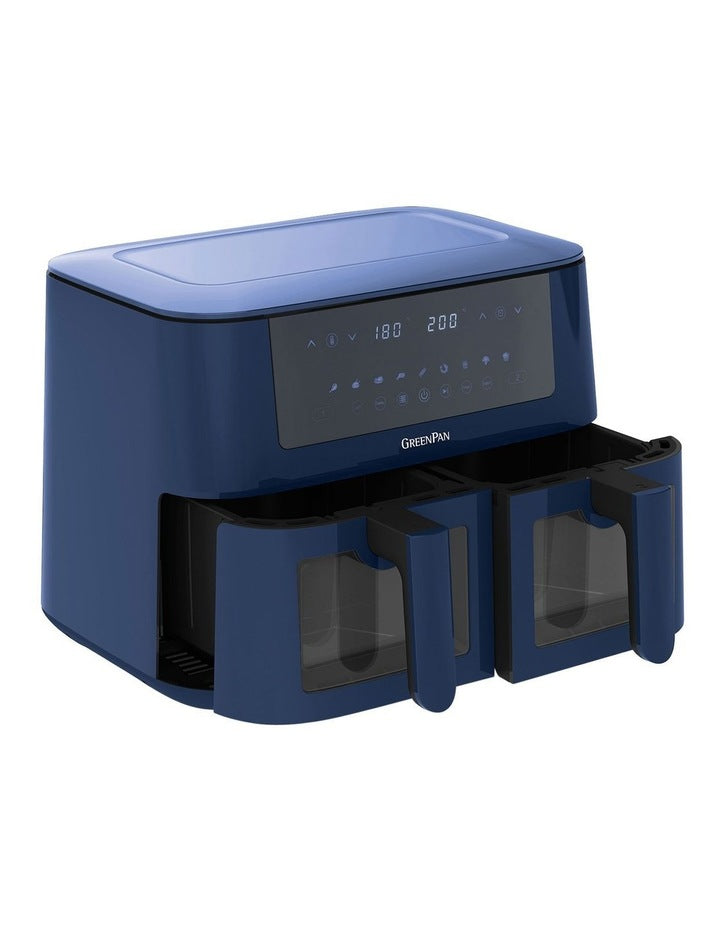 Bistro XXL Dual Zone Air Fryer in Oxford Blue PFAS-free ceramic non-stick