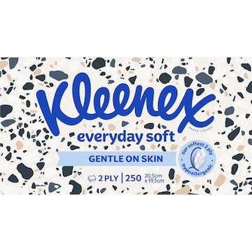 Kleenex Everyday 2 Ply Facial Tissues 250 pack