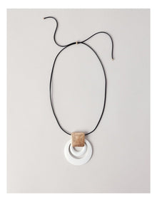 Statement Pendant Necklace in White