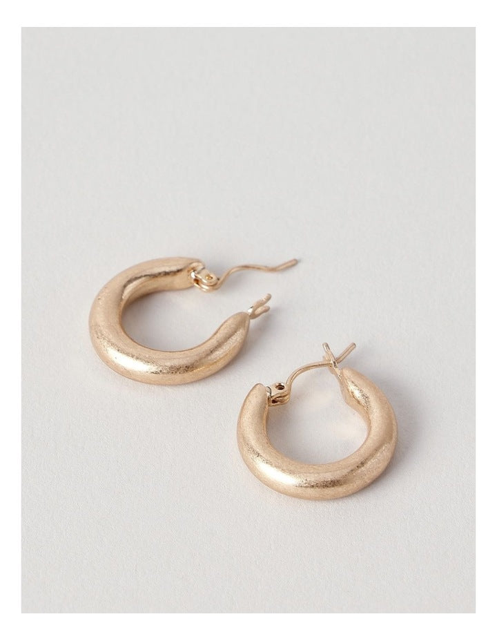 Irregular Hoop Drop Earring in Blue