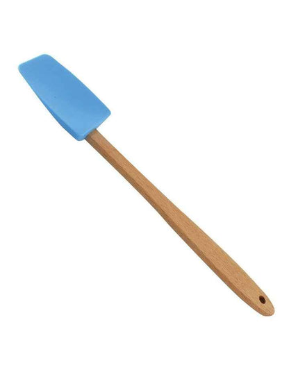 Mini Silicone Spoon Spatula With Wood Handle in Multi