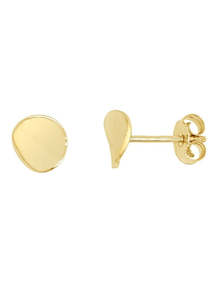 Sculpted Stud Earrings in Gold