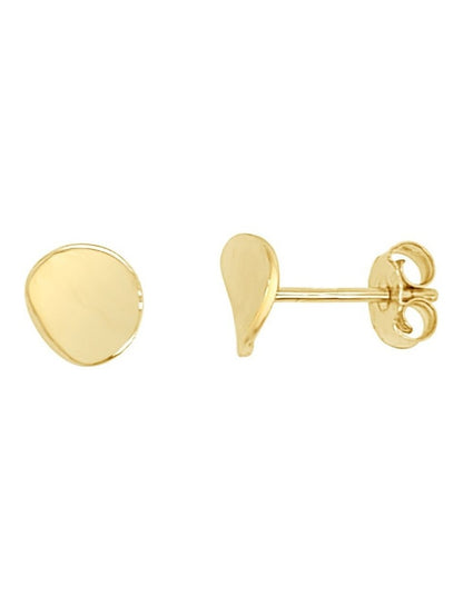 Sculpted Stud Earrings in Gold