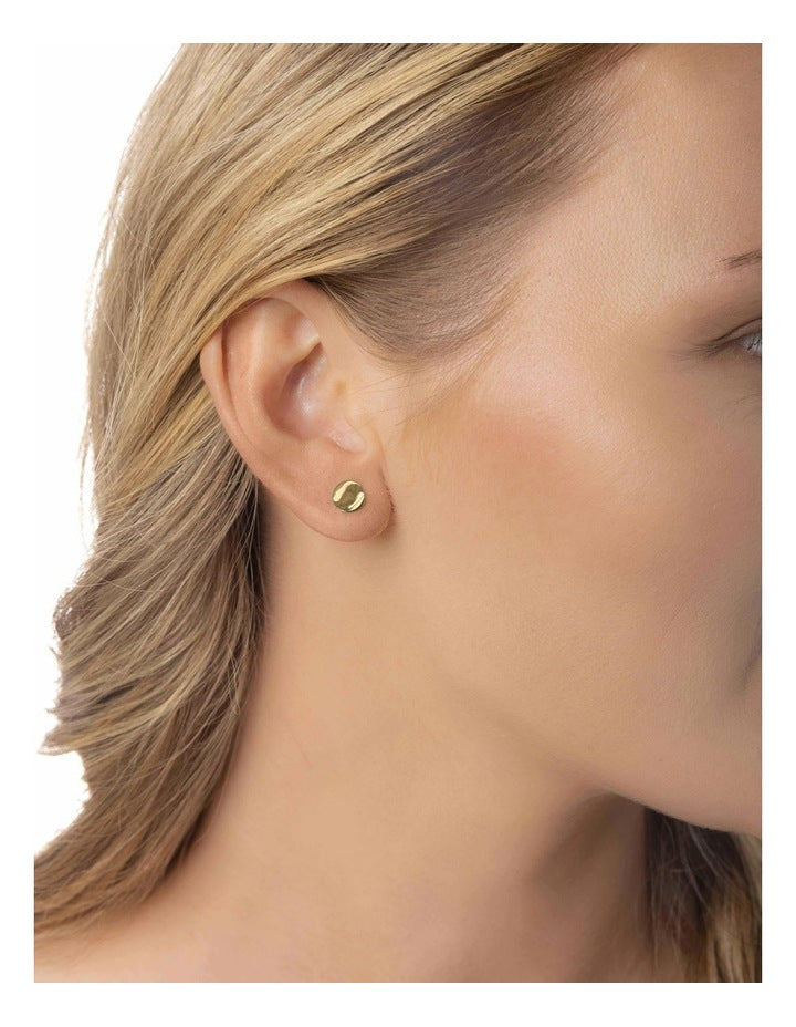 Sculpted Stud Earrings in Gold